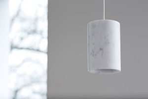 Carrara Marble Cylinder Pendant