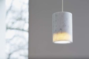 Carrara Marble Cylinder Pendant