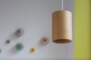 Natural Oak Cylinder Pendant