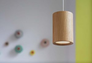 Natural Oak Cylinder Pendant