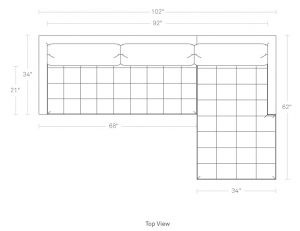 Paramount Sofa with Arm Chaise