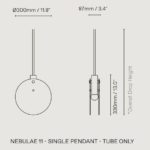 NEBULAE 11 - SINGLE PENDANT - TUBE ONLY