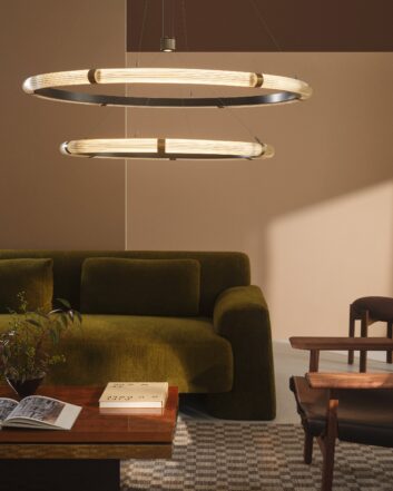 Strata Circular Two-Tier Pendant